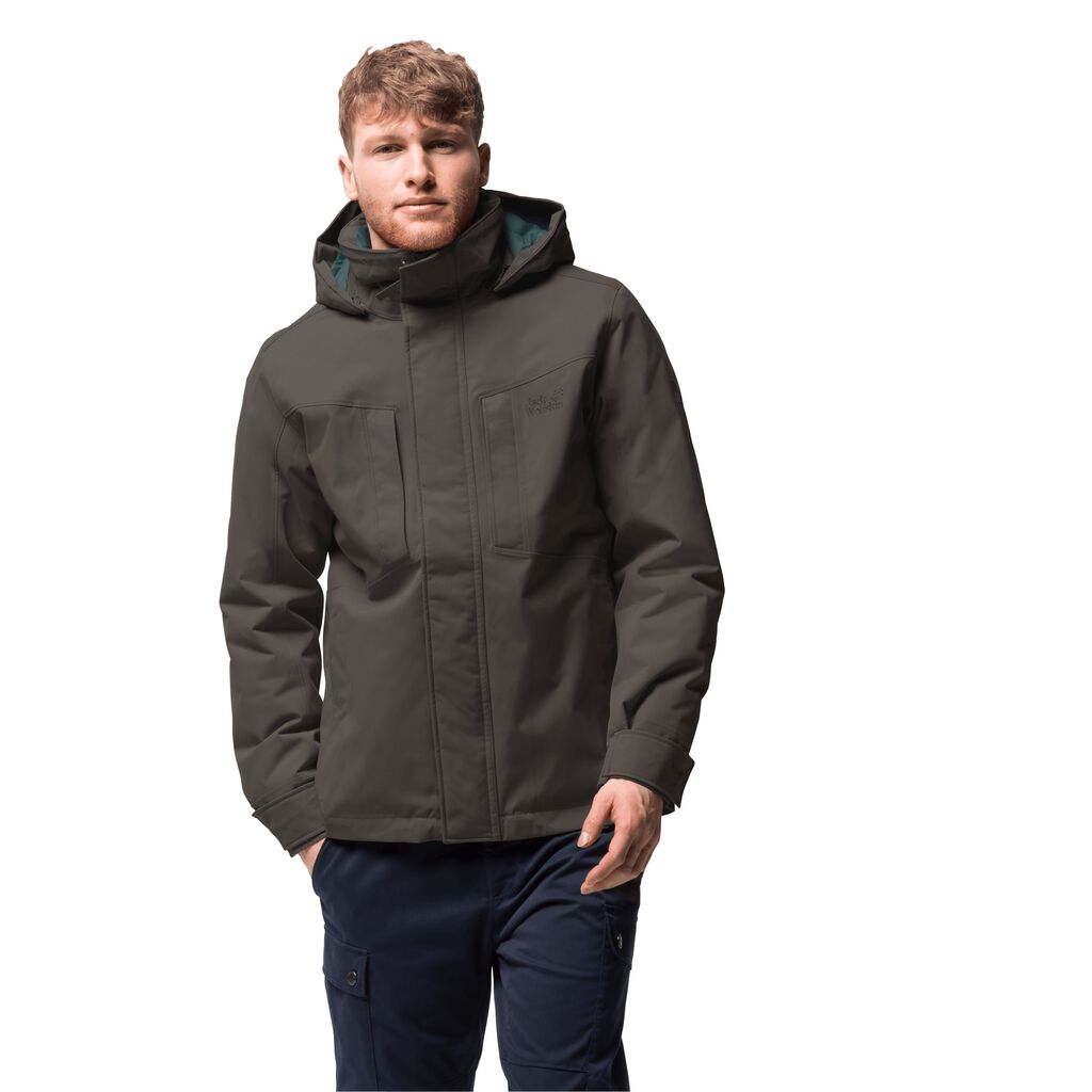 Jack Wolfskin GLACIER Vestes Homme Gris Marron - VSAKZWQ-90